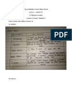 City of Malolos Senior High School Hope 1 - Grade 11 60 Minutes Aerobic Quarter 1 Week 5 Module 5 Delos Santos, Ma. Althea Terisse, B. 11-HUMSS