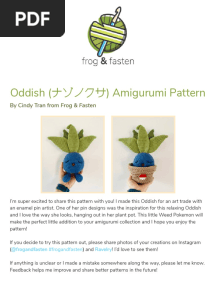 Oddish Amigurumi Pattern