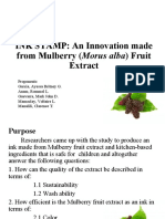 INK STAMP: An Innovation Made From Mulberry (Morus Alba) Fruit Extract