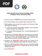 Steps On How To Get An Oathtaking Ticket in Philippine Nurses Association (PNA)