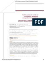 Modelos Teóricos de Gestión Del Conocimiento - Descriptores, Conceptualizaciones y Enfoques