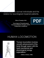 Locomotion in Normal Individuals and The Relation To Neurological Impaired Patients