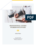 24 Professional Course Workbook Template in Word