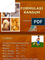 Formulasi Ransum Unggas