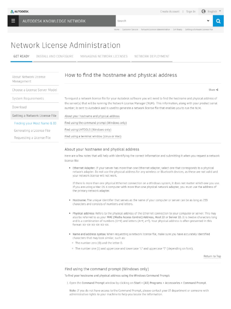 Knowledge Autodesk Customer Service Network License Administration Get