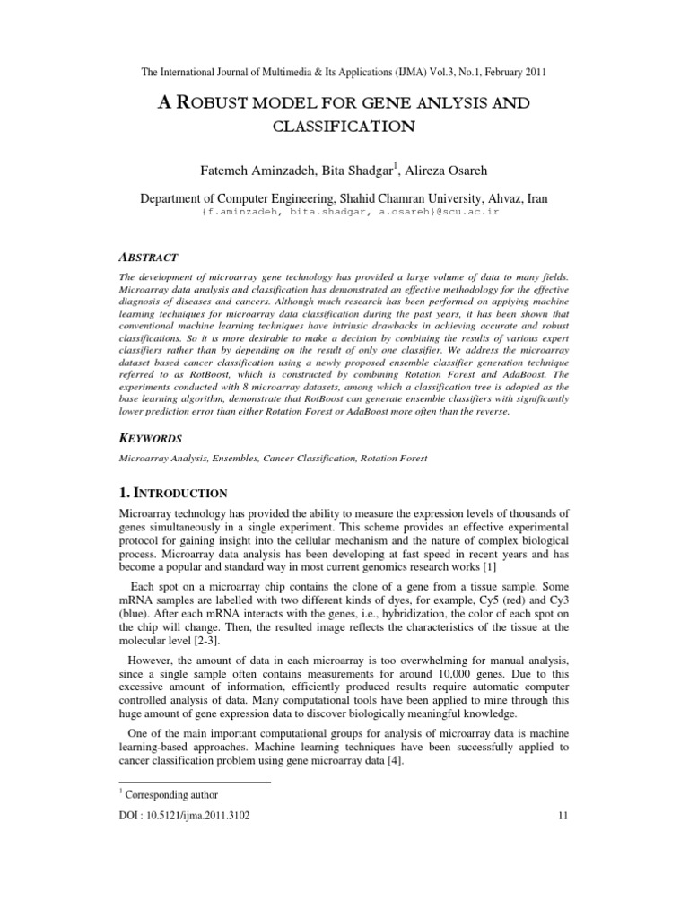 Ensemble Classifier for Cancer Detection | PDF