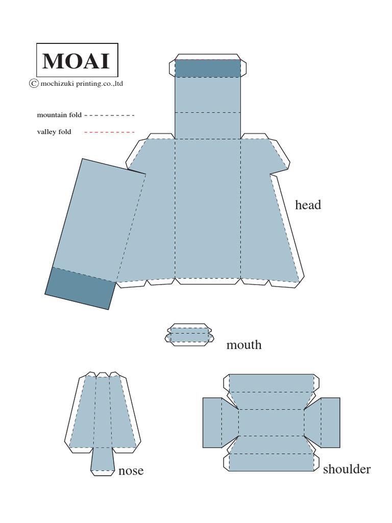 Moai Mask Printable Template