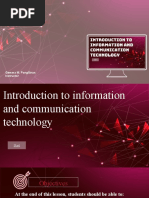 Lesson 1-Introduction To ICT