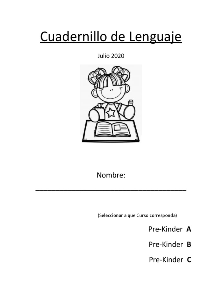 Cuadernillo de Lenguaje para Pre-Kinder | PDF | Sílaba | Cuentos