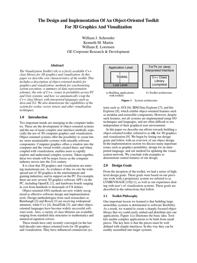 Object-Oriented Toolkit for 3D Visualization | PDF