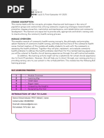 Course Code: Ncm113 LEVEL OFFERING: Level 3, First Semester AY 2020 Number of Units: 1 Course Description