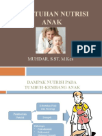 Kebutuhan Nutrisi Pada Anak