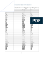 Common Regular Verbs With Meanings: Base Form of Verb (V1) Bangla Meaning Past Simple (V2) Past Participle (V3)