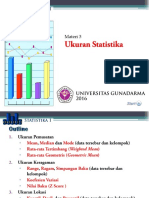 Materi 3 - Ukuran Pemusatan dan Penyebaran Data