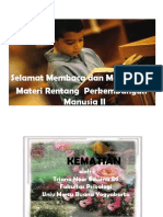 Selamat Membaca Dan Memahami Materi Rentang Perkembangan Manusia II