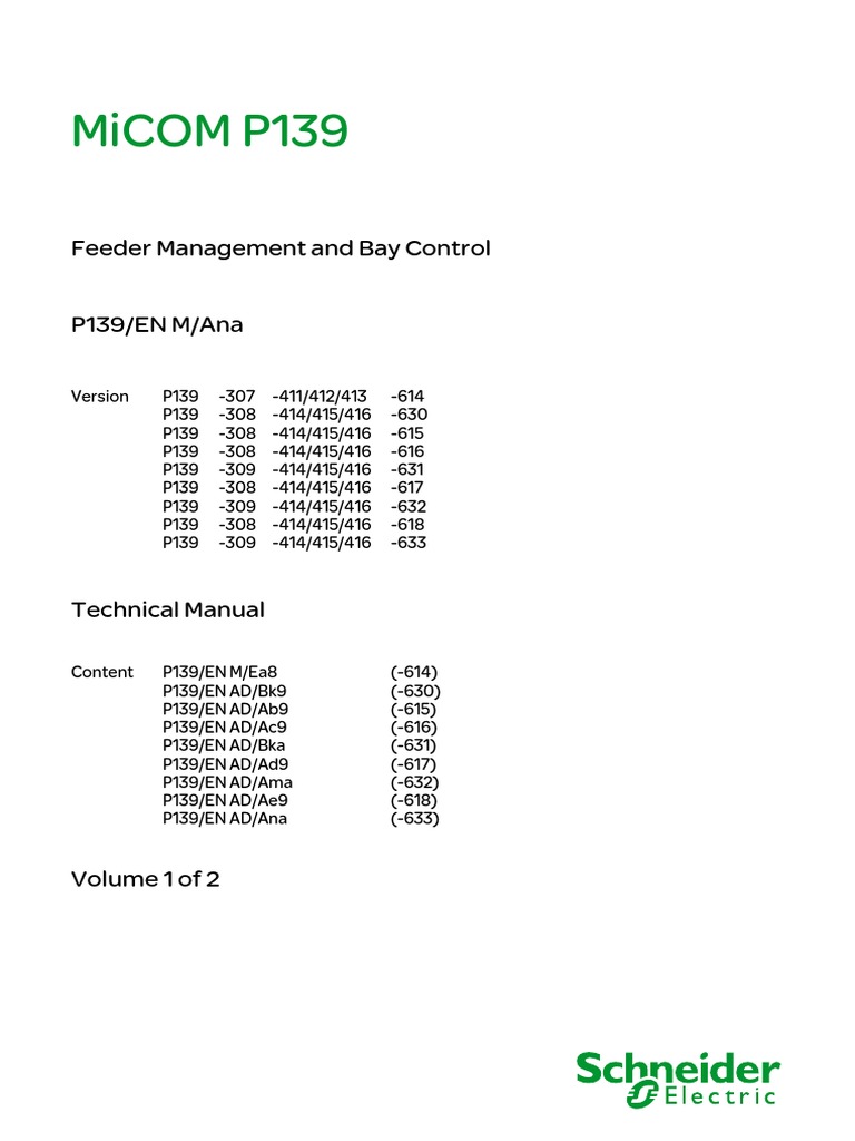 MiCOM P139 TechnicalManual1 | PDF | Switch | Input/Output