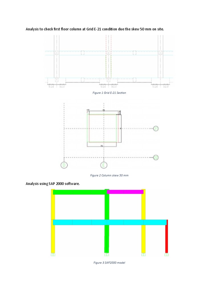Analysis To Check First Floor Column at Grid E-21 | PDF | Technology ...
