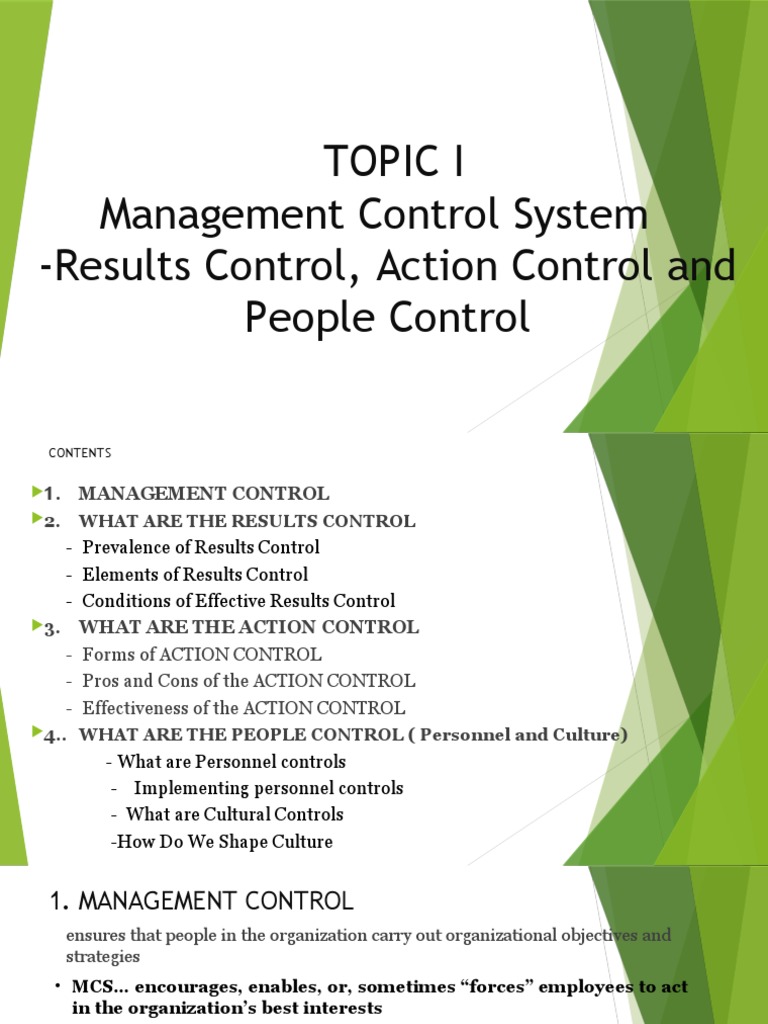 Management Control System 002PPT Notes PDF Motivation Motivational