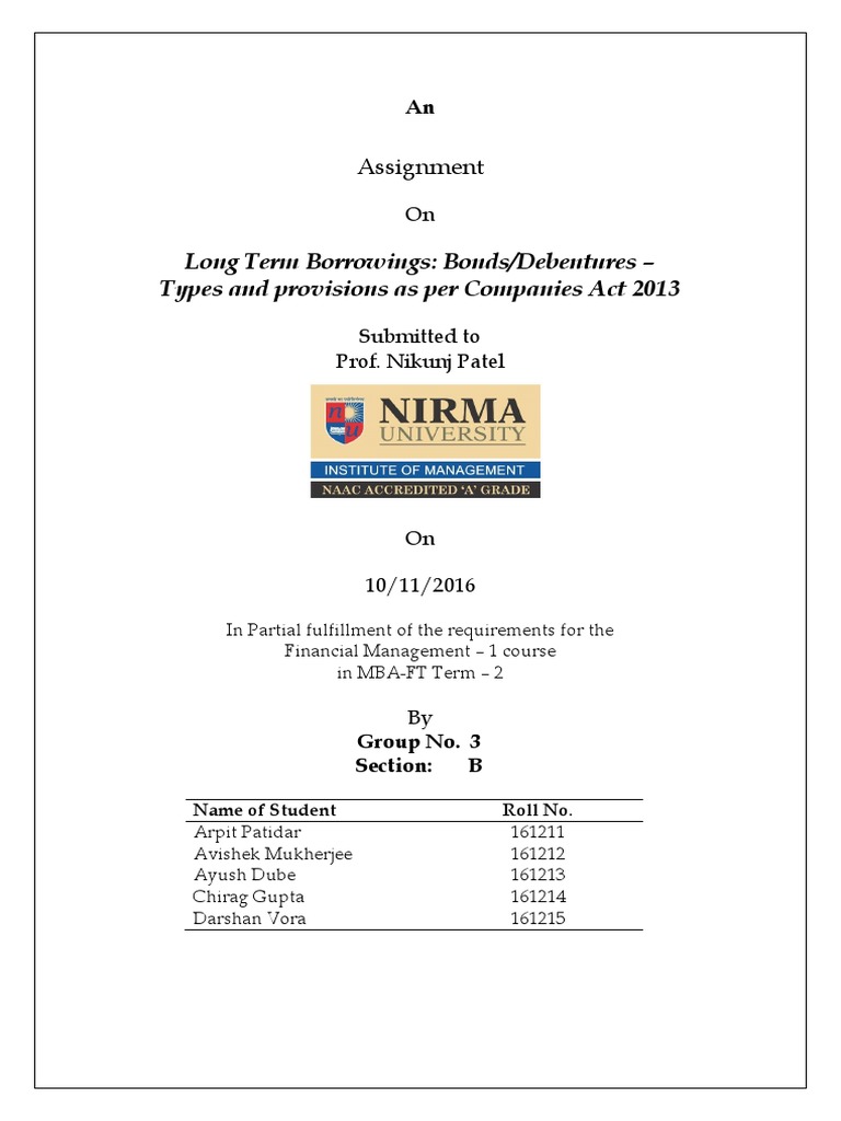 Bonds and Debentures As Per Companies Act 1973 Download Free PDF Debenture Bonds (Finance)