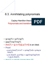 6.3. Annihilating Polynomials: Cayley-Hamilton Theorem