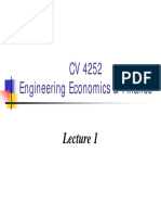 CV 4252 Engineering Economics & Finance