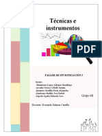 Técnicas e Instrumentos de Investigación.