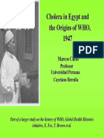 Cholera in Egypt and The Origins of WHO, 1947