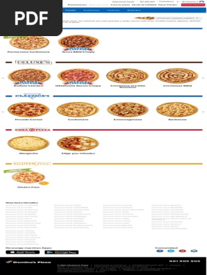 Carta Domino S Pizza Especialidades En Pizzas Pdf Domino S Pizza Cocina