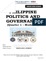 Philippine Politics and Governance: (Quarter 1 - Module 4)