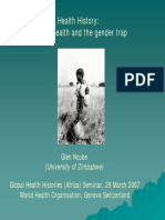 African Health History: PHC, women’s health and the gender trap