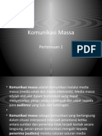 Komunikasi Massa - Pertemuan 1