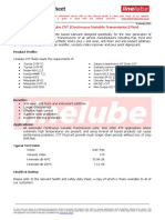 Technical Data Sheet: Linelube CVT (Continuous Variable Transmission) Fluid