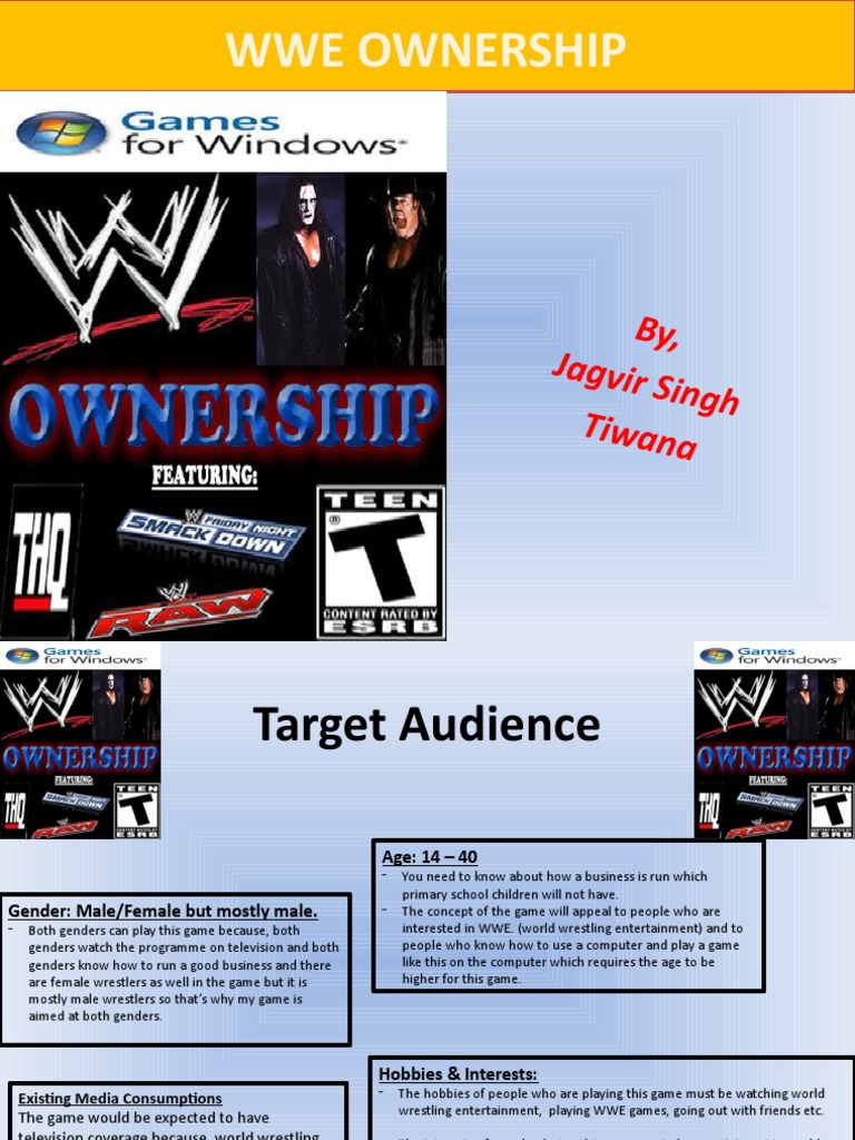 Unit 1 Make A Game WWE Ownership PDF Professional Wrestling Wwe