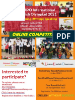 ONLINE Competition: HIPPO International English Olympiad 2021