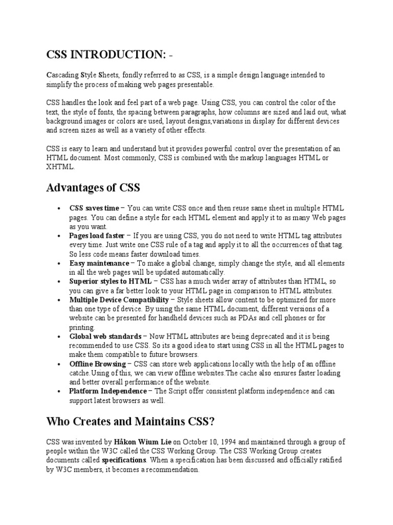 CSS7 | PDF | Html | Html Element