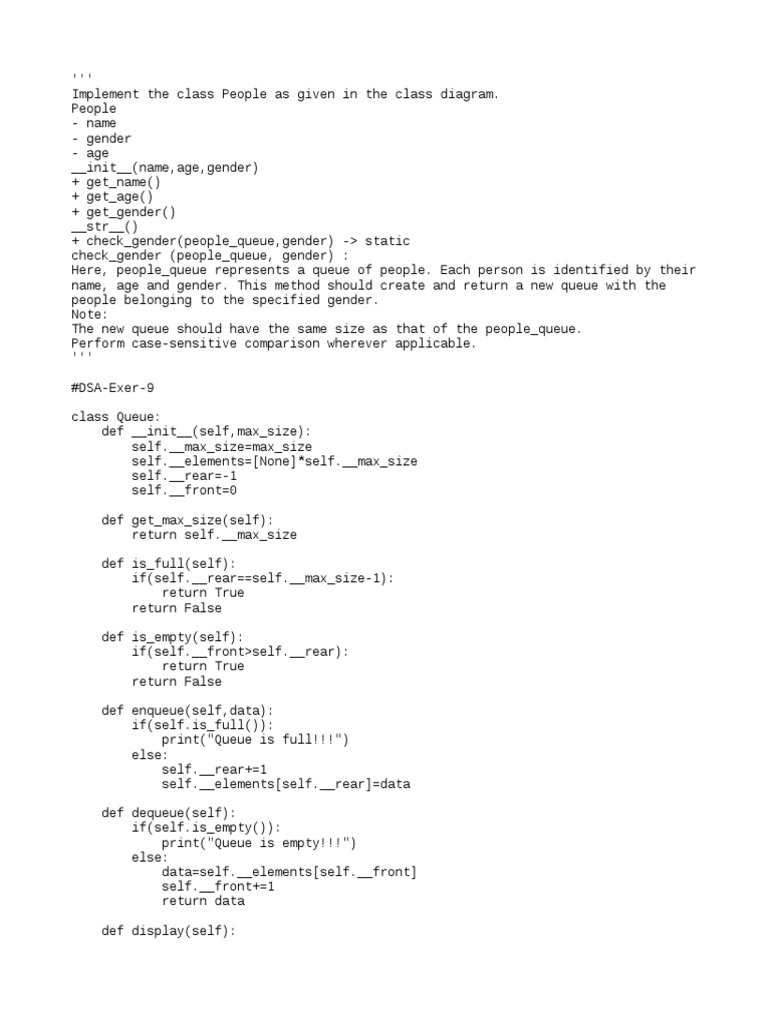 Python Program | PDF | Queue (Abstract Data Type) | Computer Engineering