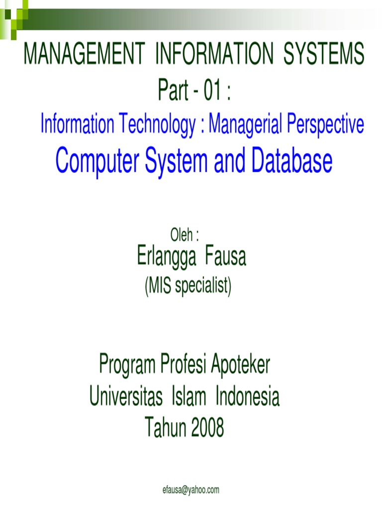 Management Information Systems Overview | PDF