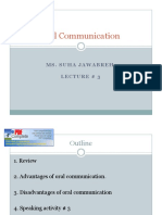 Oral Communication: Ms. Suha Jawabreh Lecture # 3