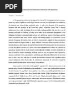 Chapter 1: Introduction: Utilization of Banana Peel For Waterwaste Treatment in GAPT Department