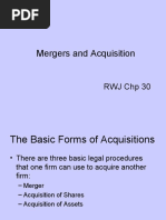 Mergers and Acquisition: RWJ CHP 30