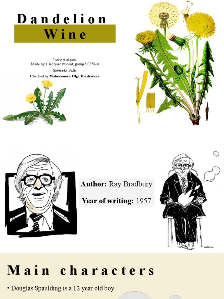 Dandelion Wine. Ray Bradbury PDF