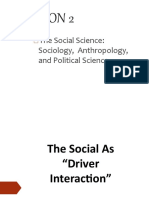 Lesson 2: The Social Science: Sociology, Anthropology, and Political Science