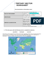 The Tertiary Sector Worksheet