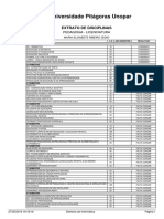 Universidade Pitágoras Unopar: Extrato de Disciplinas