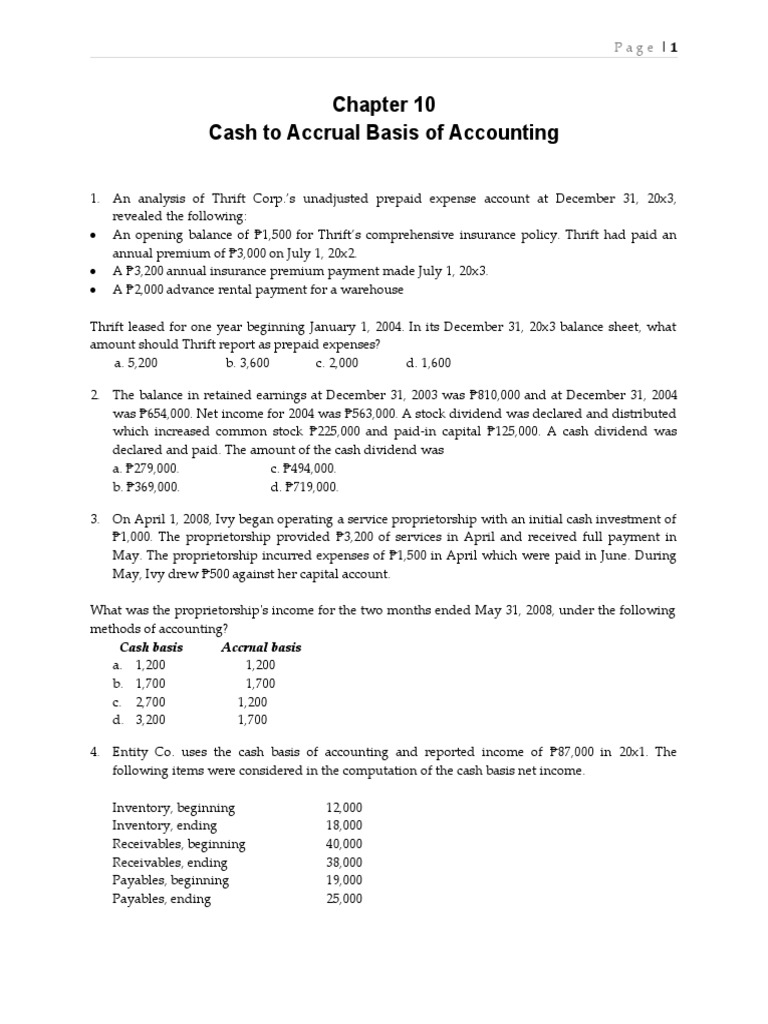 Cash to Accrual Accounting Analysis | PDF | Deferral | Financial Accounting