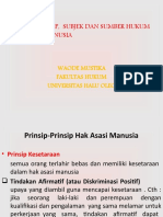 PRINSIP-PRINSIP HAK ASASI MANUSIA Dalam HAM INT