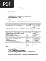 Making Requests: A Non Questions: Orders VS Requests