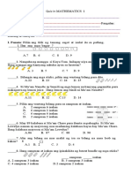 Math 1st Quiz