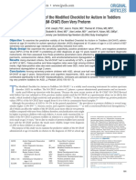 Predictive Validity of The Modified Checklist For Autism in Toddlers (M-CHAT) Born Very Preterm