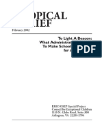 Topical Brief: To Light A Beacon: What Administrators Can Do To Make Schools Successful For All Students